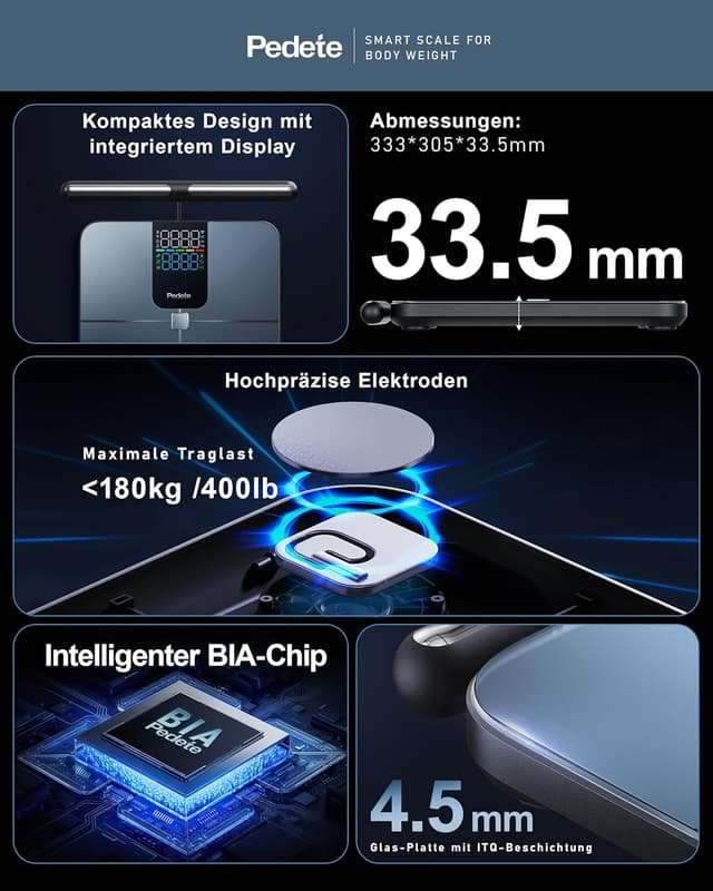 Thumbnail 1 de Körperfettwaage Smart Waage 180 kg ⚖
