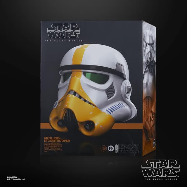 Detalle 2 de Star Wars The Black Series Mandalorian Artillery Stormtrooper Premium Electronic Helmet