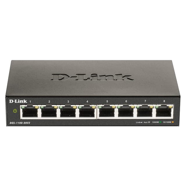 Detalle de D-Link DGS-1100-08V2 Switch gestionado 8 puertos Gigabit Ethernet 🖧