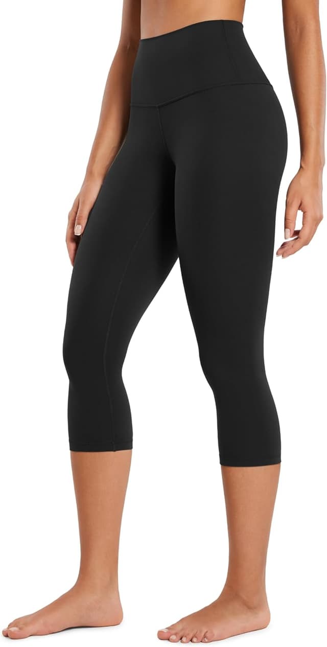 Detalle de CRZ YOGA Butterluxe da donna a vita alta: leggings capri da salotto per yoga