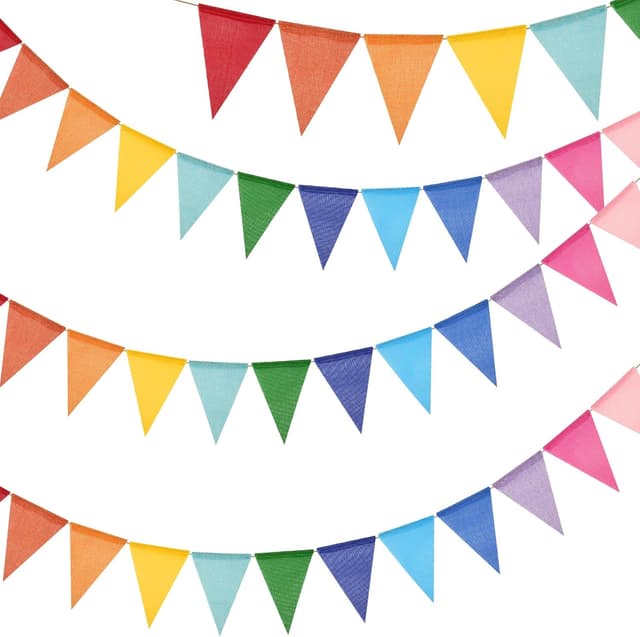 Imagen de G2PLUS G2PLUS 12M Rainbow Burlap Bunting en OfertitasTOP