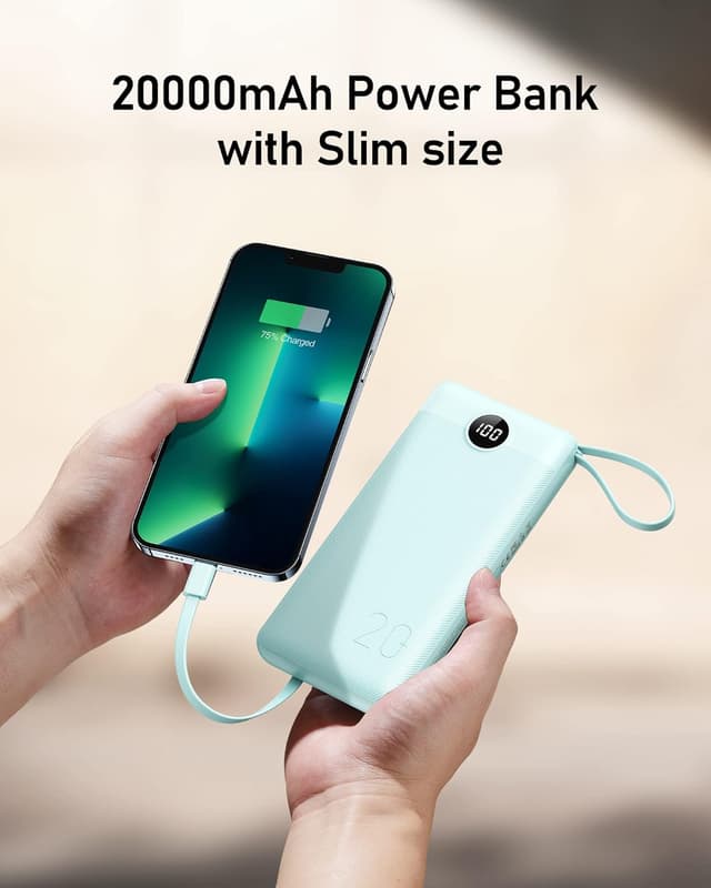 Detalle de VEEKTOMX Power Bank 20000mAh con cavi