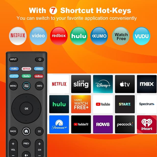 Detalle 2 de Tsinghcw Universal Remote Replacement for Vizio Smart TVs (XRT136/XRT140/XRT260/XRT270) — No Voice