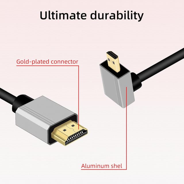 Thumbnail 4 de RIIEYOCA 4K Micro HDTV Cable 90°