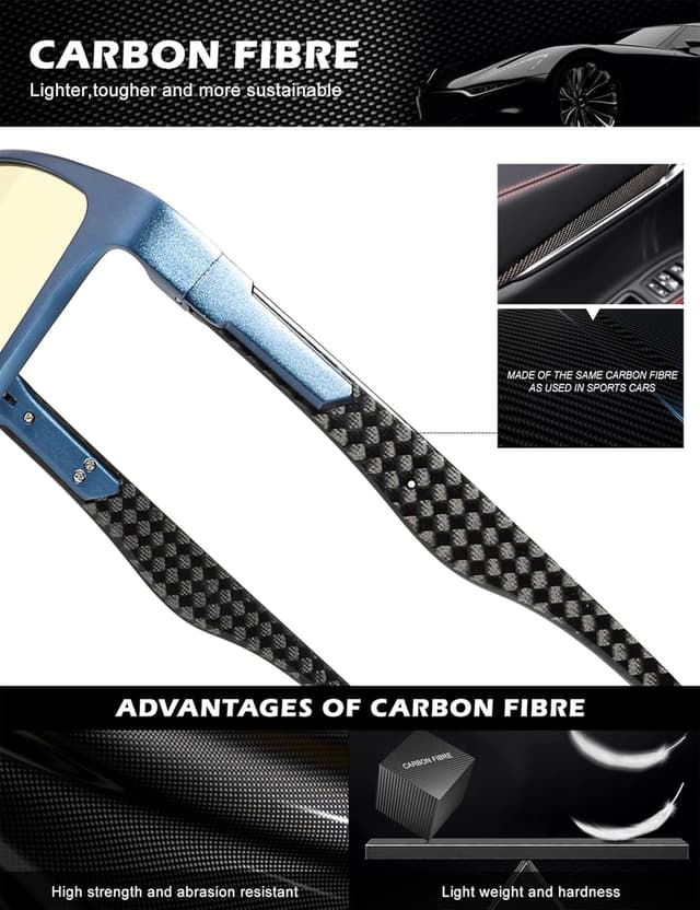 Detalle de ANYLUV Blue Light Blocking Glasses for Men (Lightweight Al-Mg Metal Anti-Eye Strain)