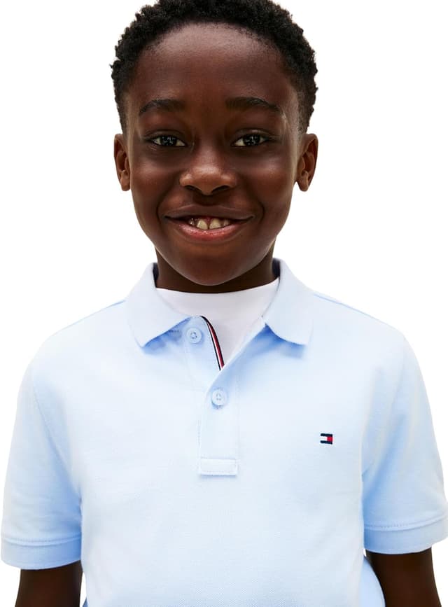 Detalle de Tommy Hilfiger Flag Polo SS KB0KB09103 per bambini e ragazzi (confezione singola)