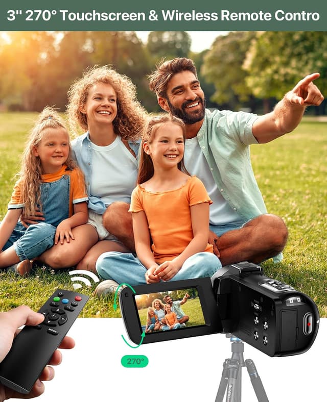 Thumbnail 5 de 4K Video Camera Camcorder 64MP Vlogging Camera 32GB