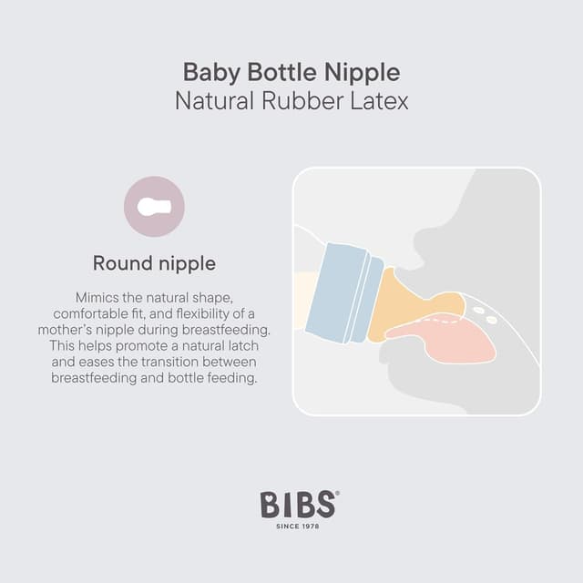 Thumbnail 3 de BIBS Baby Bottle 270 ml Natural Rubber Latex Nipples 2 Pack
