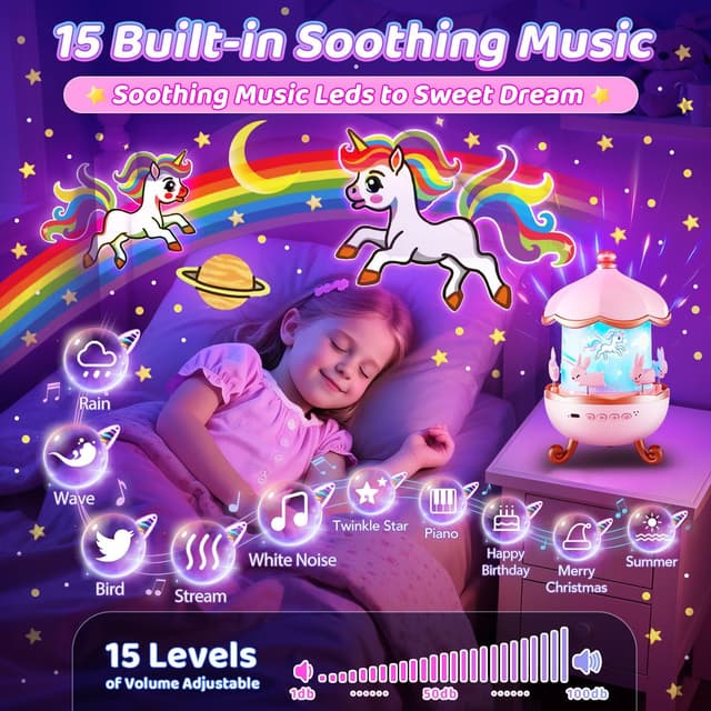 Thumbnail 1 de Onefire Night Light Star Projector for Kids