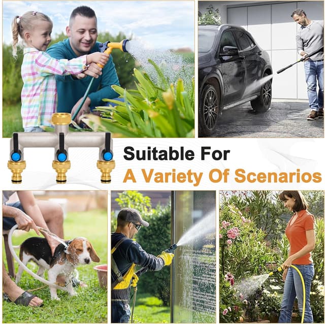 Detalle de OPERMAXER 3-Wege Wasserverteiler 3/4 Zoll