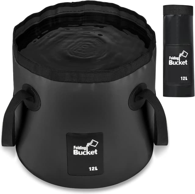Detalle de Seau pliable flintronic 10L / 12L / 20L : portable et peu encombrant pour la pêche, la rando et le jardin