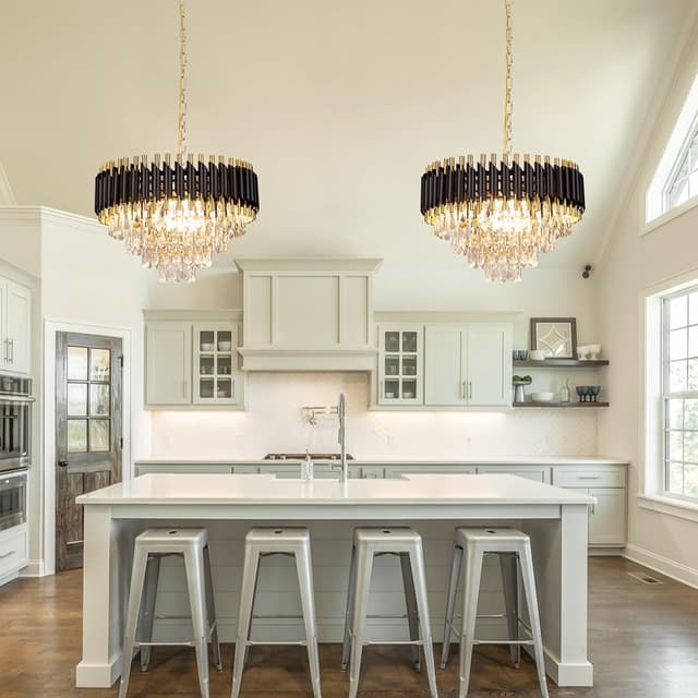 Thumbnail 1 de FRIXCHUR 20" Modern Crystal Chandelier