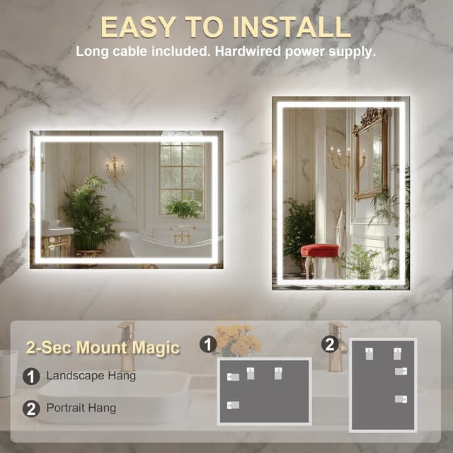 Thumbnail 6 de PINNIP Specchio bagno LED 70 x 100 cm