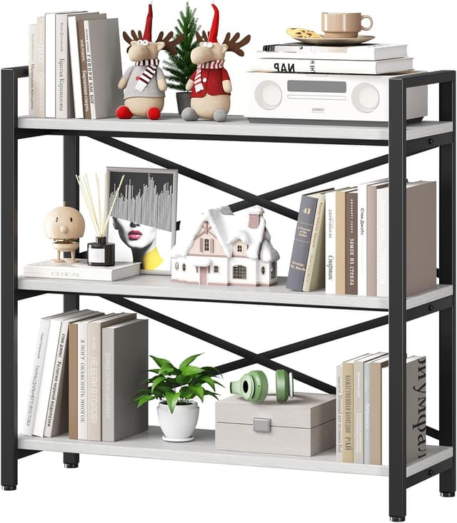 Detalle de Homeiju 3 Tier Bookshelf 31.49" Width