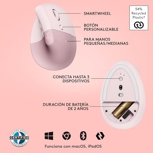 Thumbnail 6 de Logitech Lift Ratón ergonómico inalámbrico 4 botones