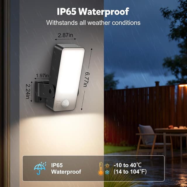Thumbnail 6 de Motion Sensor Lights Outdoor 10000mAh Wall Lights