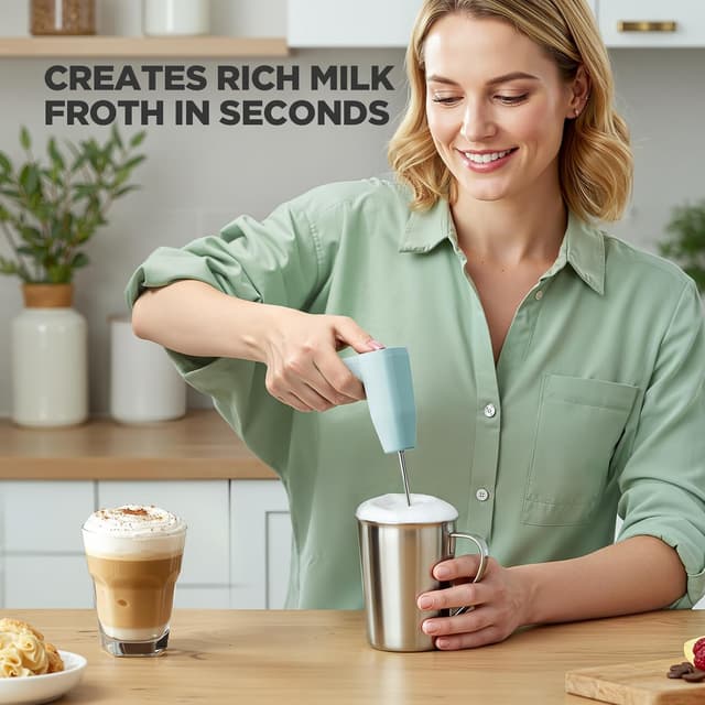 Thumbnail 6 de Tastyle Single Serve Coffee Maker with Detachable Milk Frother (Teal) – Hot & Iced for K-Cups or Grounds