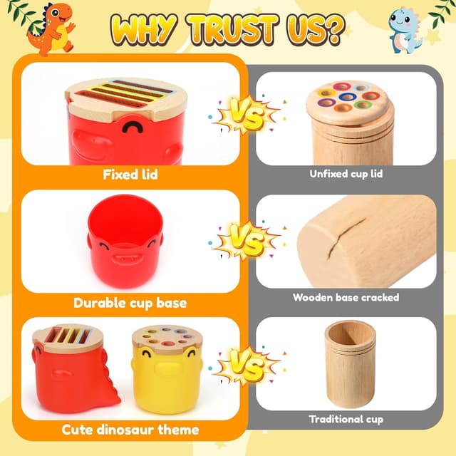 Thumbnail 6 de Montessori colour sorting cups 8 pieces