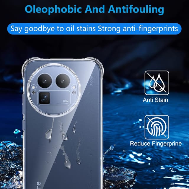 Detalle 2 de FDHYFGDY Hülle für Realme GT 8 Pro (TPU + Schutzfolie) transparent – stoßfest, kratzarm