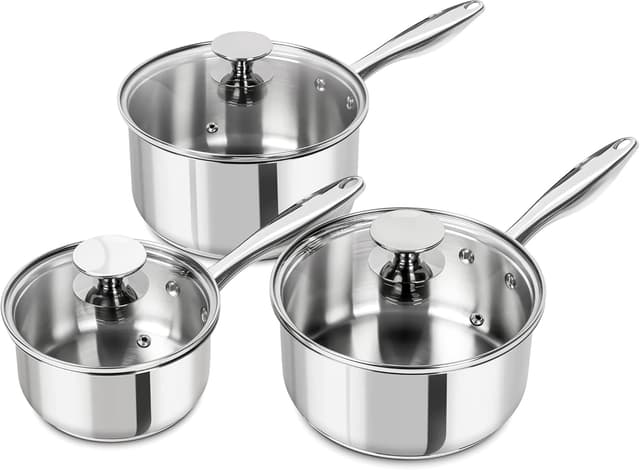 Imagen de MICHELANGELO Stainless Steel Saucepan Set 3QT en OfertitasTOP