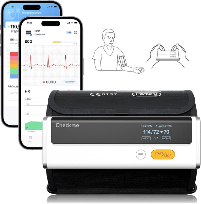 Detalle de CheckMe Armfit Plus Blutdruckmessgerät mit EKG und Bluetooth