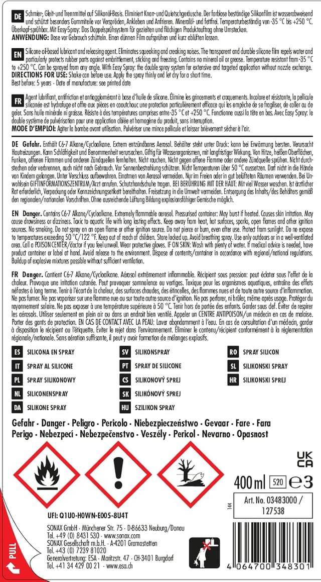 Thumbnail 1 de SONAX SilikonSpray 400 ml