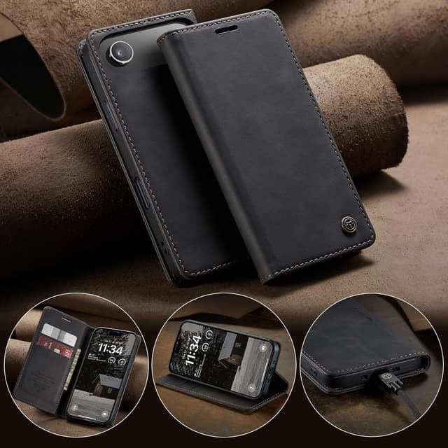 Thumbnail 2 de Monweicz Hülle für iPhone17 Air Flip Case Schwarz