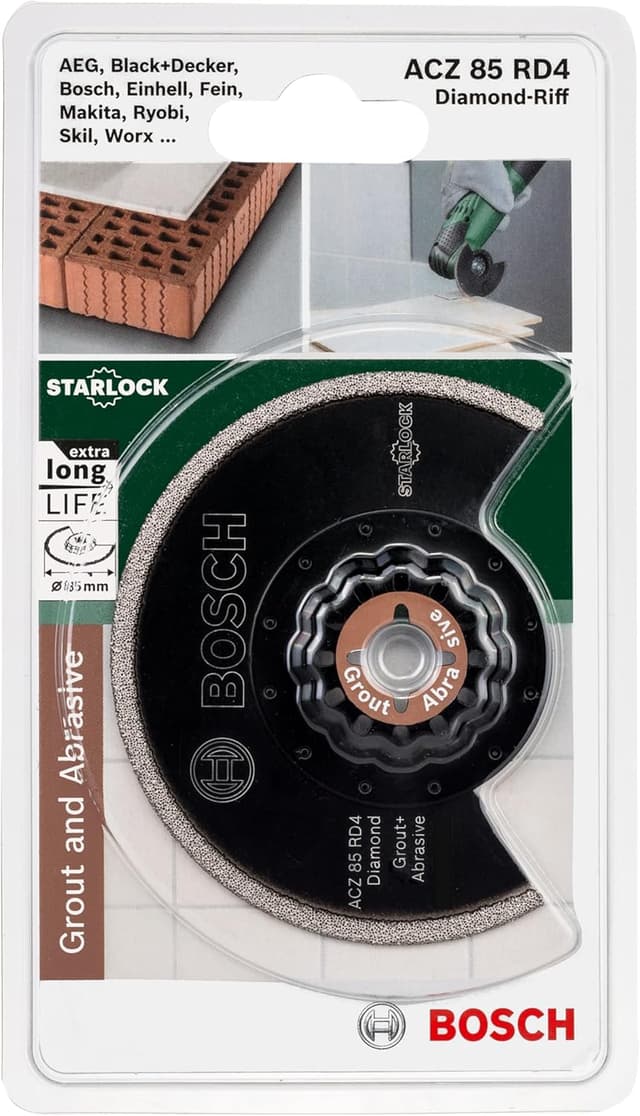 Detalle 2 de Lama segmentata diamantata Bosch Starlock ACZ 85 RD4 per multifunzione oscillanti