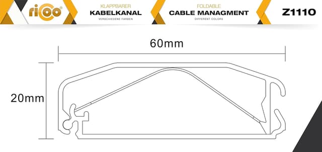 Detalle 2 de RICOO Z1110-B canalina 110 cm