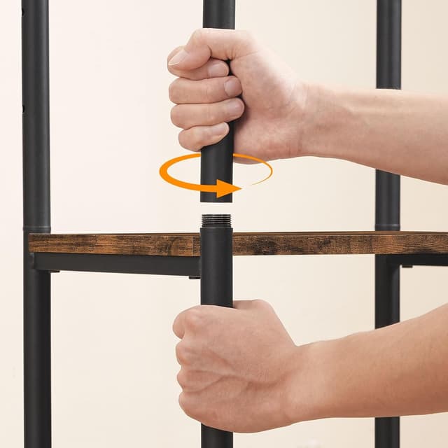 Detalle 2 de HOOBRO Druckertisch EBF03PS01G1 mit 3 Ebenen, höhenverstellbar und arretierbaren Rädern