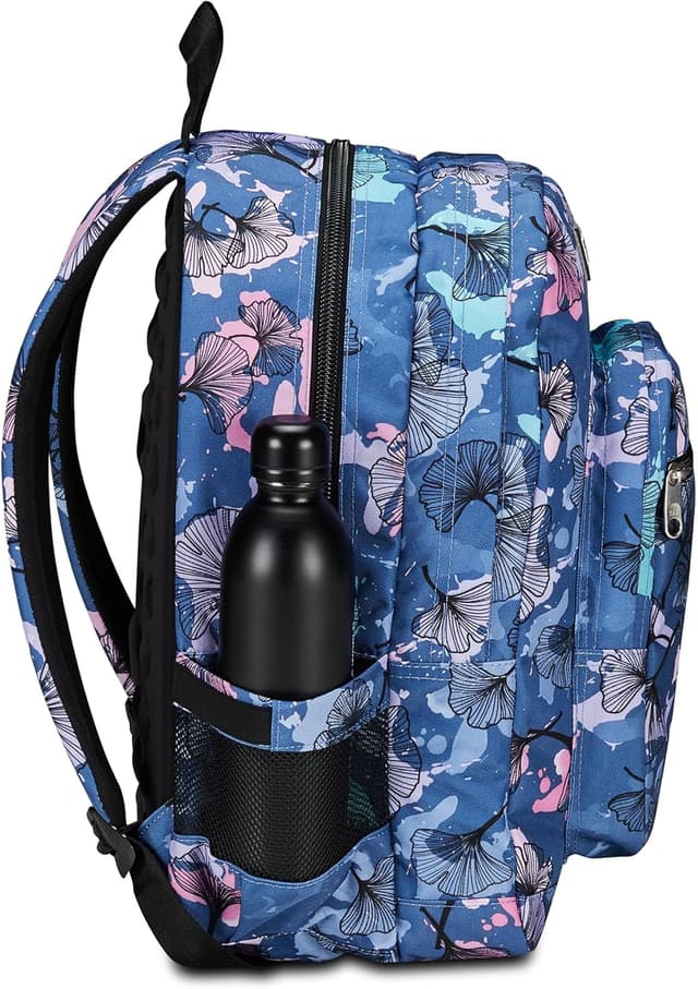 Detalle 2 de Seven Zaino Scuola Freethink Viola Blu con USB, doppio scomparto e supporto per PC/tablet