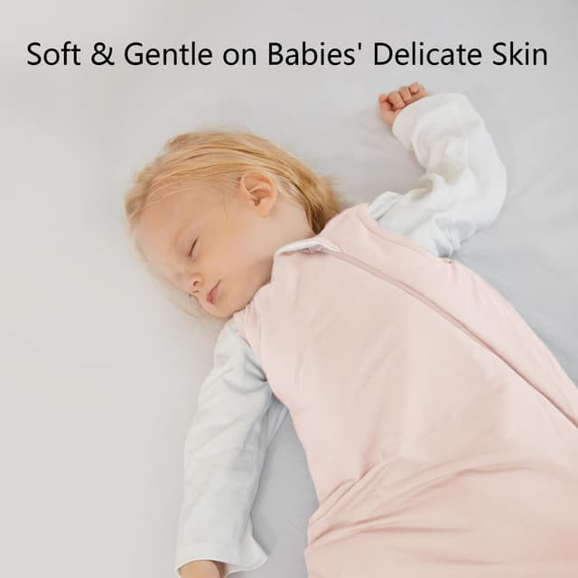 Detalle 2 de BubblePanda Rayon Made from Bamboo Sleep Sack (6–12 Months, 0.5 Tog) with 2-Way Zipper