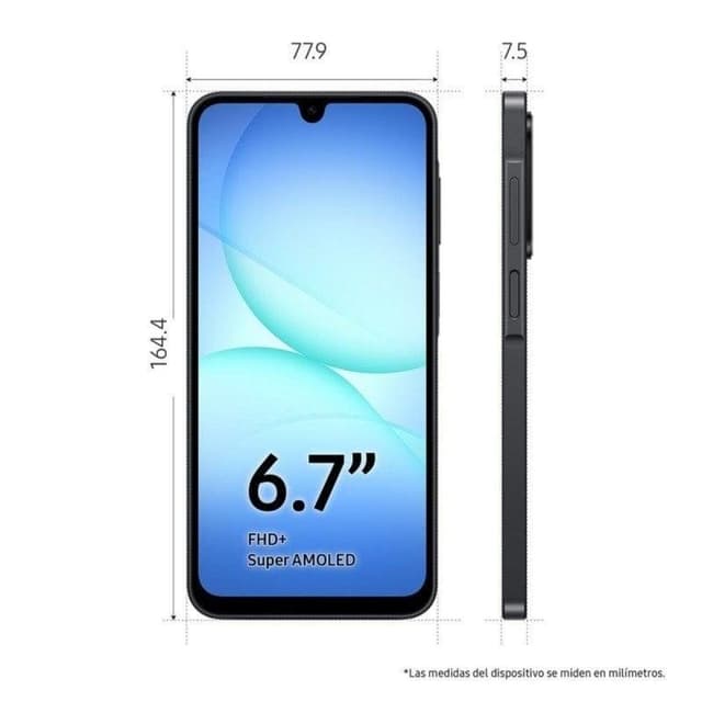 Detalle 2 de Samsung Galaxy A17 5G 4GB/128GB con pantalla Super AMOLED de 6,7" (Importada EU) en negro