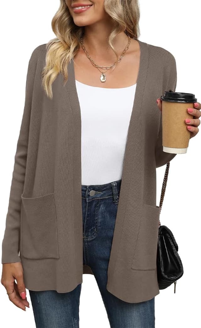 Detalle de Yommay Strickjacke Damen mit Taschen