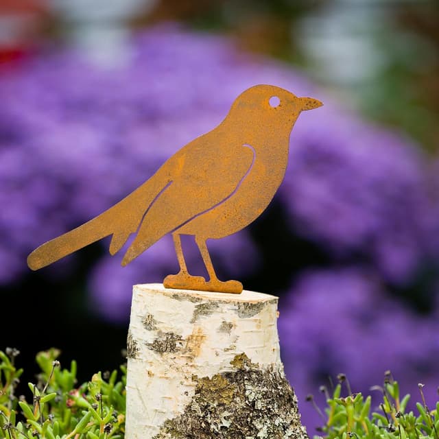 Detalle 2 de ALEMIN Rost-Vögel Gartenstecker 4er Set