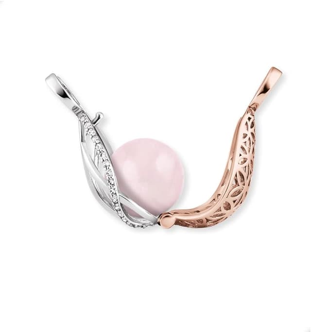 Detalle 2 de Engelsrufer Himmelsträne Halskette mit Rosenquarz