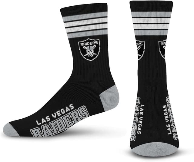 Detalle de For Bare Feet Men’s NFL 4-Stripe Deuce Performance Crew Socks
