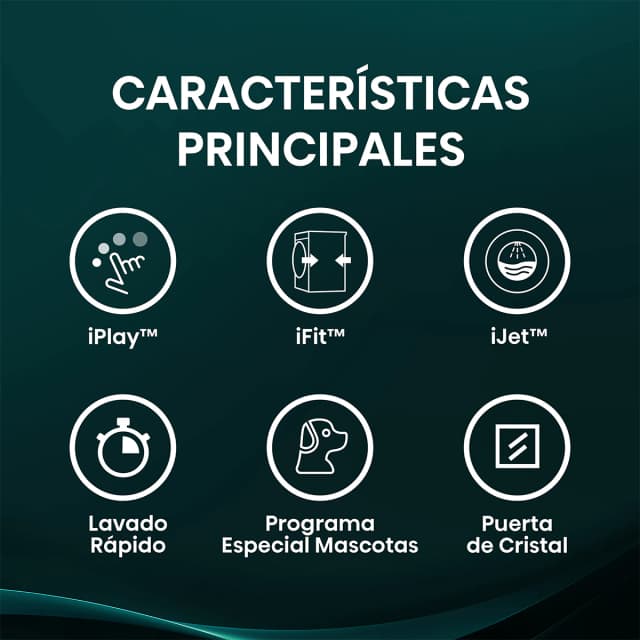 Detalle 1 de Hisense WF5I8043BWF lavadora 8 kg