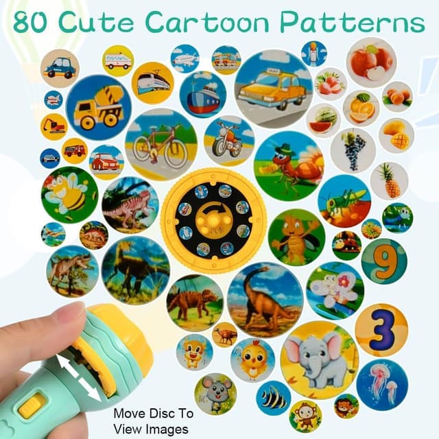 Thumbnail 4 de URAQT Projektionsspielzeug 80 Motive