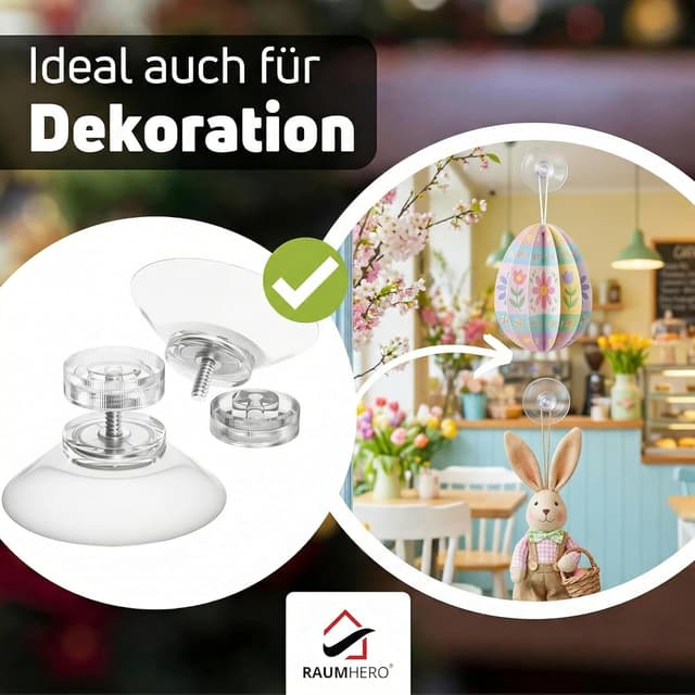 Detalle 2 de Raumhero Saugnäpfe mit Gewinde 20er Set