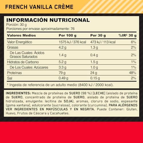Thumbnail 9 de Optimum Nutrition Gold Standard Whey Vainilla 2.28kg
