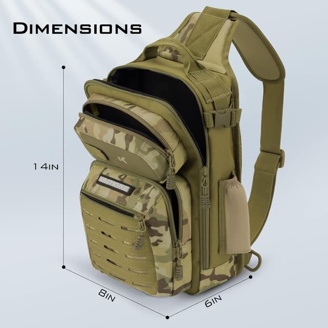 Detalle de KastKing BlowBak Tactical Sling Tackle Bag (Lightweight Fishing Backpack Storage)