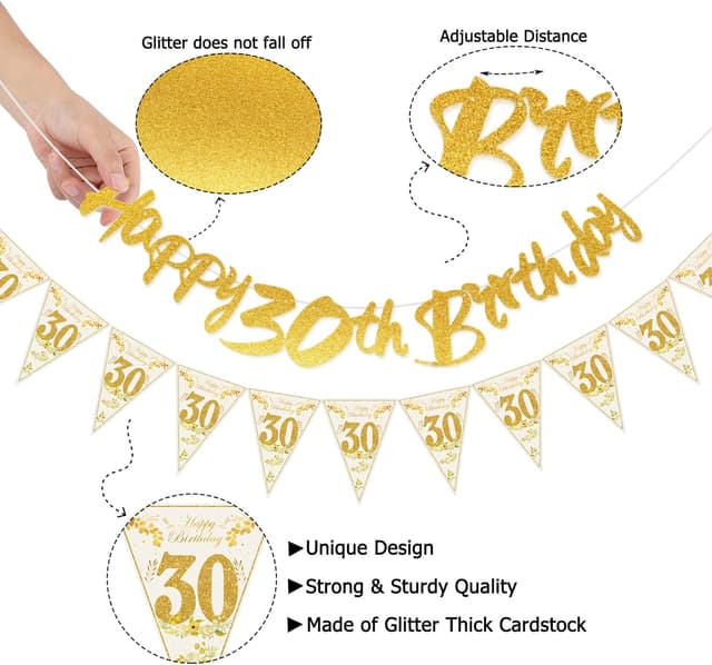 Thumbnail 2 de 30th Birthday Decorations Kit