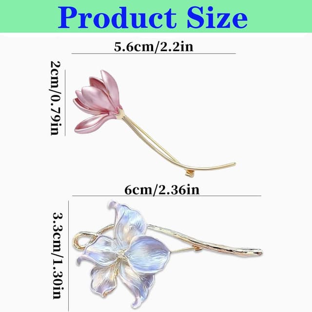 Thumbnail 6 de Frauen Lotus-Seerose Brosche 2er Set