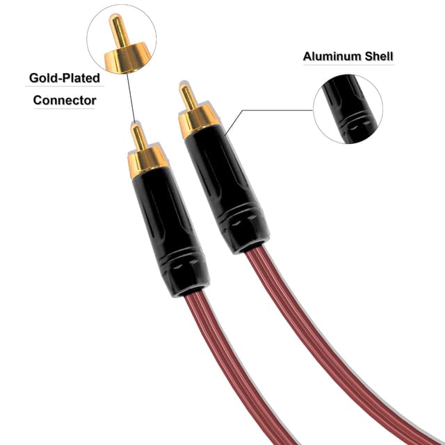 Detalle de YARCHONN RCA speaker wire pigtails 1.64 ft