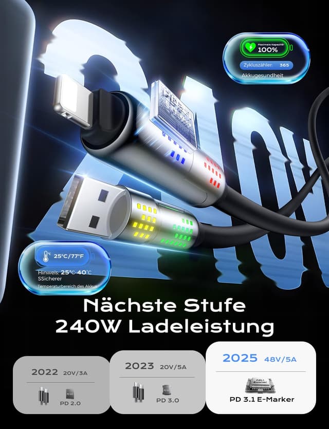 Thumbnail 3 de MAGIC JOHN 240W Multi-Ladekabel 🔌