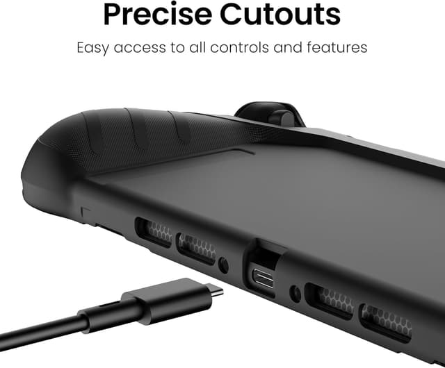 Detalle de KIWIHOME P2 Shield Dockable Case for Switch 2 (2025) with 9H Tempered Glass Screen Protector, Black