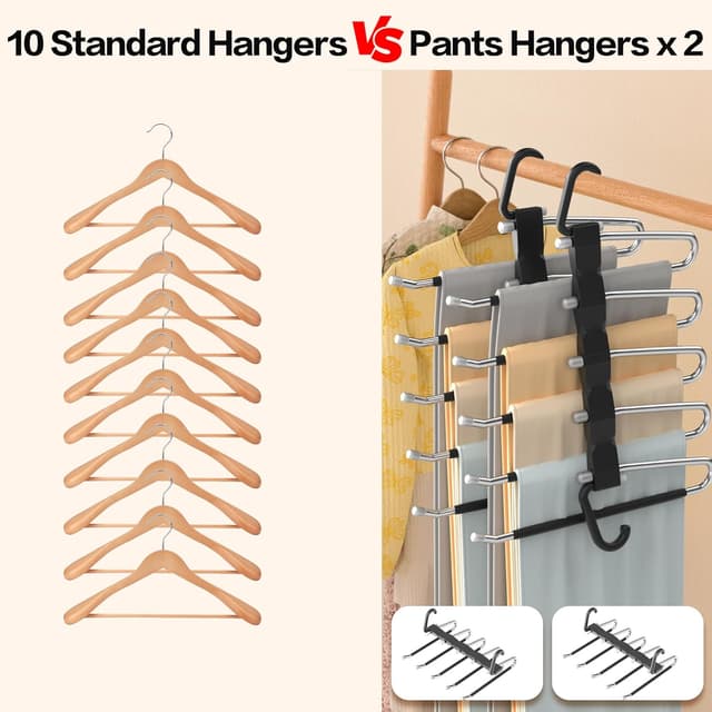 Thumbnail 6 de Pants Hangers Space Saving 2-Pack — Closet Organizer