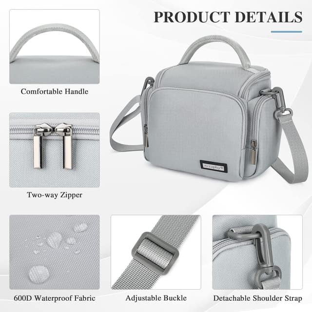 Detalle de UBORSE DSLR camera bag case 8.66in