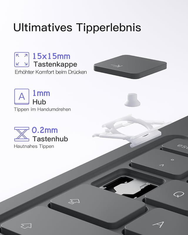 Thumbnail 5 de Inateck AirTap BK2007-13 Tastatur Hülle 13 Zoll